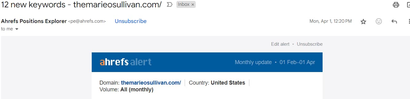 Screenshot - I got 12 new keywords ranking on my own website even though I blog sporadically. That's because when I do blog I do it strategically and intentionally.